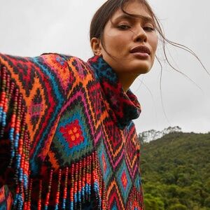 Farm Rio RAUTI BEADED SWEATER